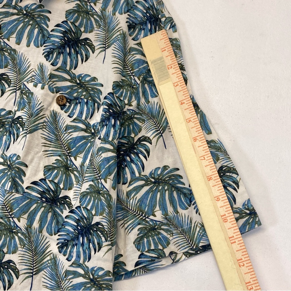 Island Shores Tropical Leaf Print Men's Shirt Size M - Picture 7 of 16
